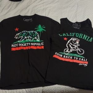 Riot society tank and shirt combo